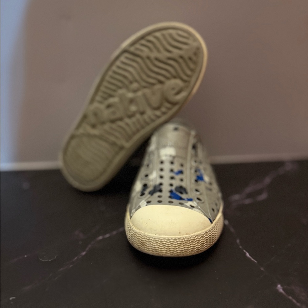 Natives Grey & Blue Slip-On Water-Friendly Sneakers